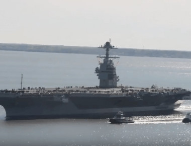 Αεροπλανοφόρο Carrier USS Gerald R. Ford στην παρθενική του πλεύση (βίντεο)